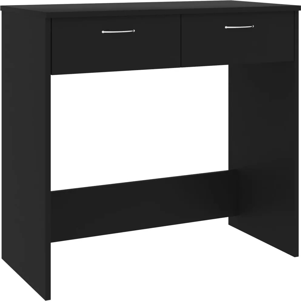 vidaXL fekete szerelt fa íróasztal 80 x 40 x 75 cm