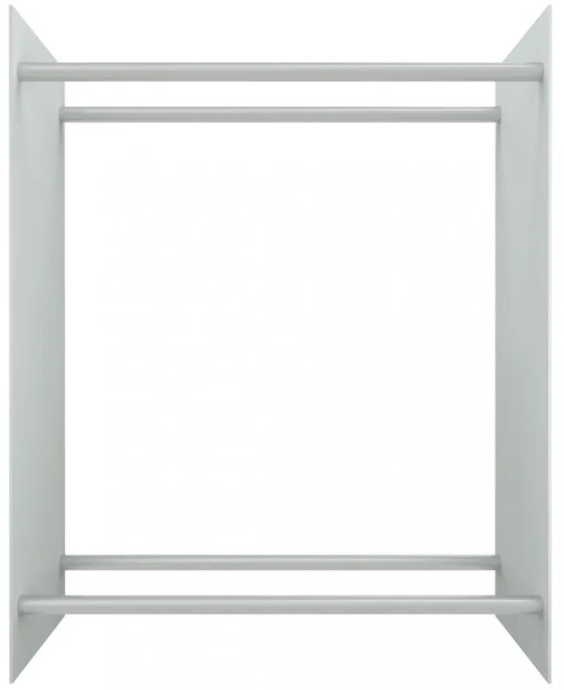 fehér edzett üveg tűzifatároló 80 x 35 x 100 cm