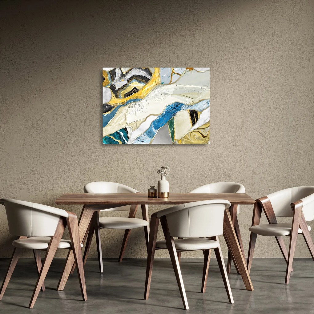 Kép - Színes márvány (üvegen) (70x50 cm)