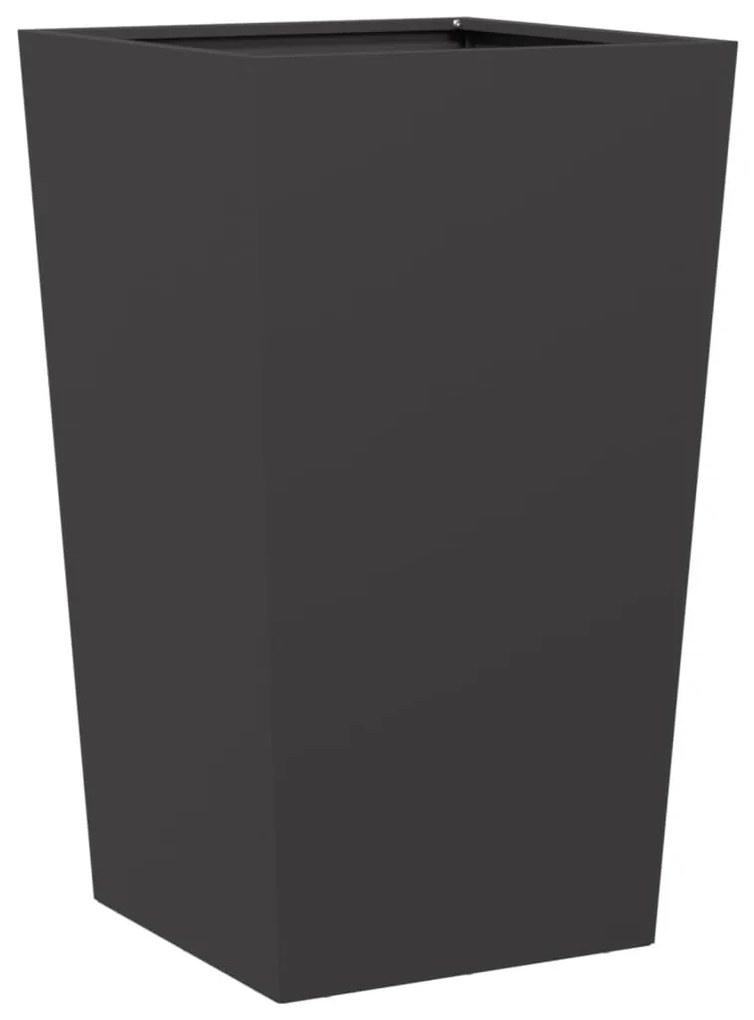 fekete acél kerti növénytartó 45 x 45 x 75 cm