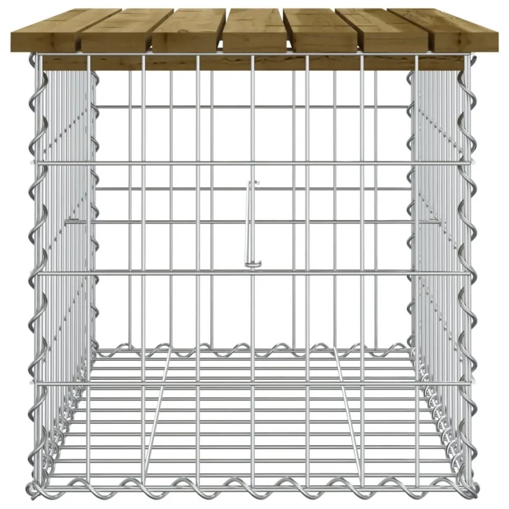 impregnált fenyőfa gabion kerti pad 63 x 44 x 42 cm