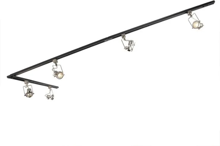 Okos 1 fázisú sín fekete acéllal, 5 WiFi GU10-zel - Iconic Suplux