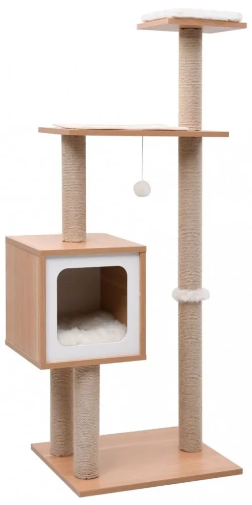 Macskabútor szizál kaparófákkal 123 cm