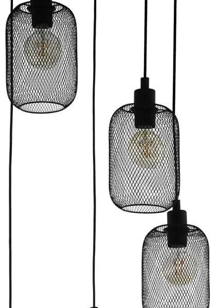 Eglo 43334 - Csillár zsinóron WRINGTON 5xE27/60W/230V