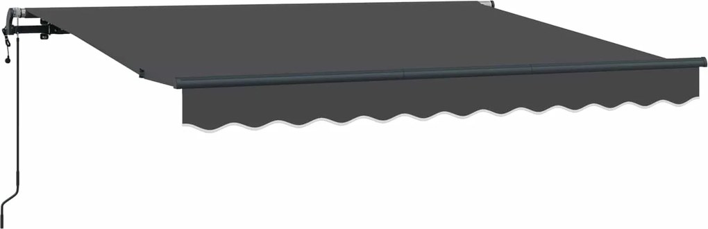 vidaXL Behúzható napellenző Antracit 300 x 200 cm szövet