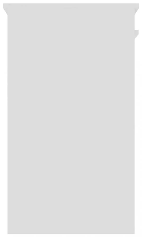 fehér magasfényű szerelt fa íróasztal 90 x 45 x 76 cm