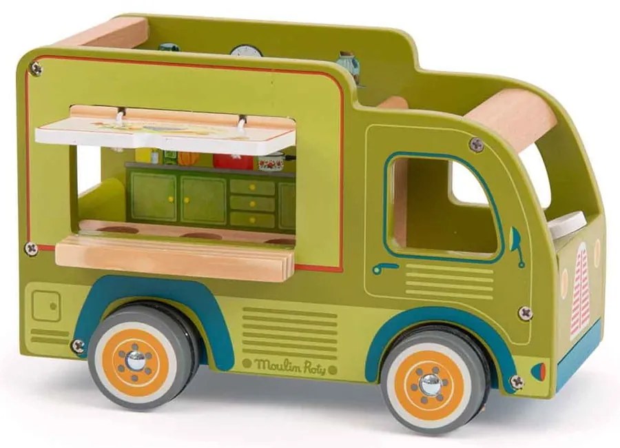 Fa játékautó La Grande Famille Food Truck – Moulin Roty