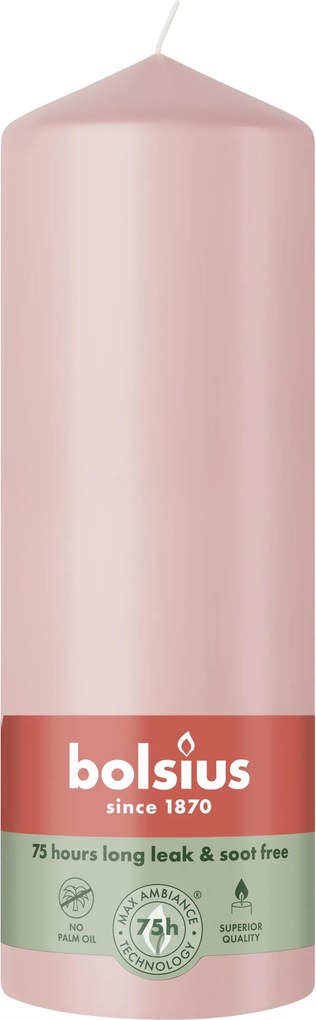 Gyertyatartó Bolsius 75h 20CM|Misty Pink