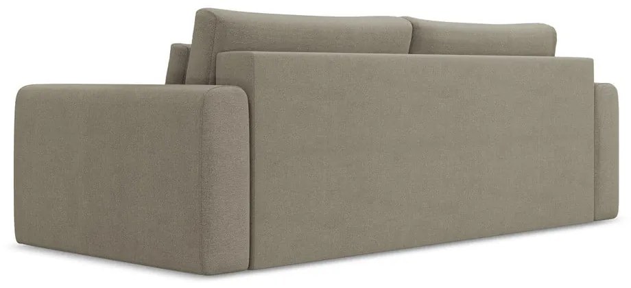 Világosbarna kinyitható-tárolóhelyes kanapé 238 cm Kapua – Makamii