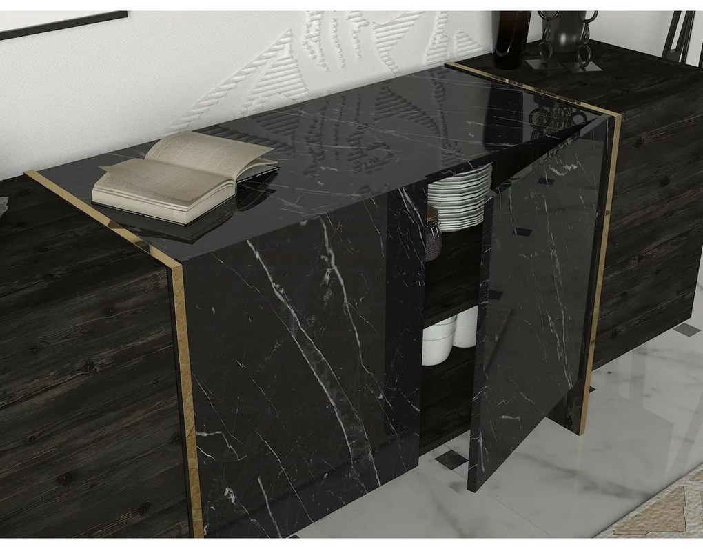 Veyron Black and Gold szekrény