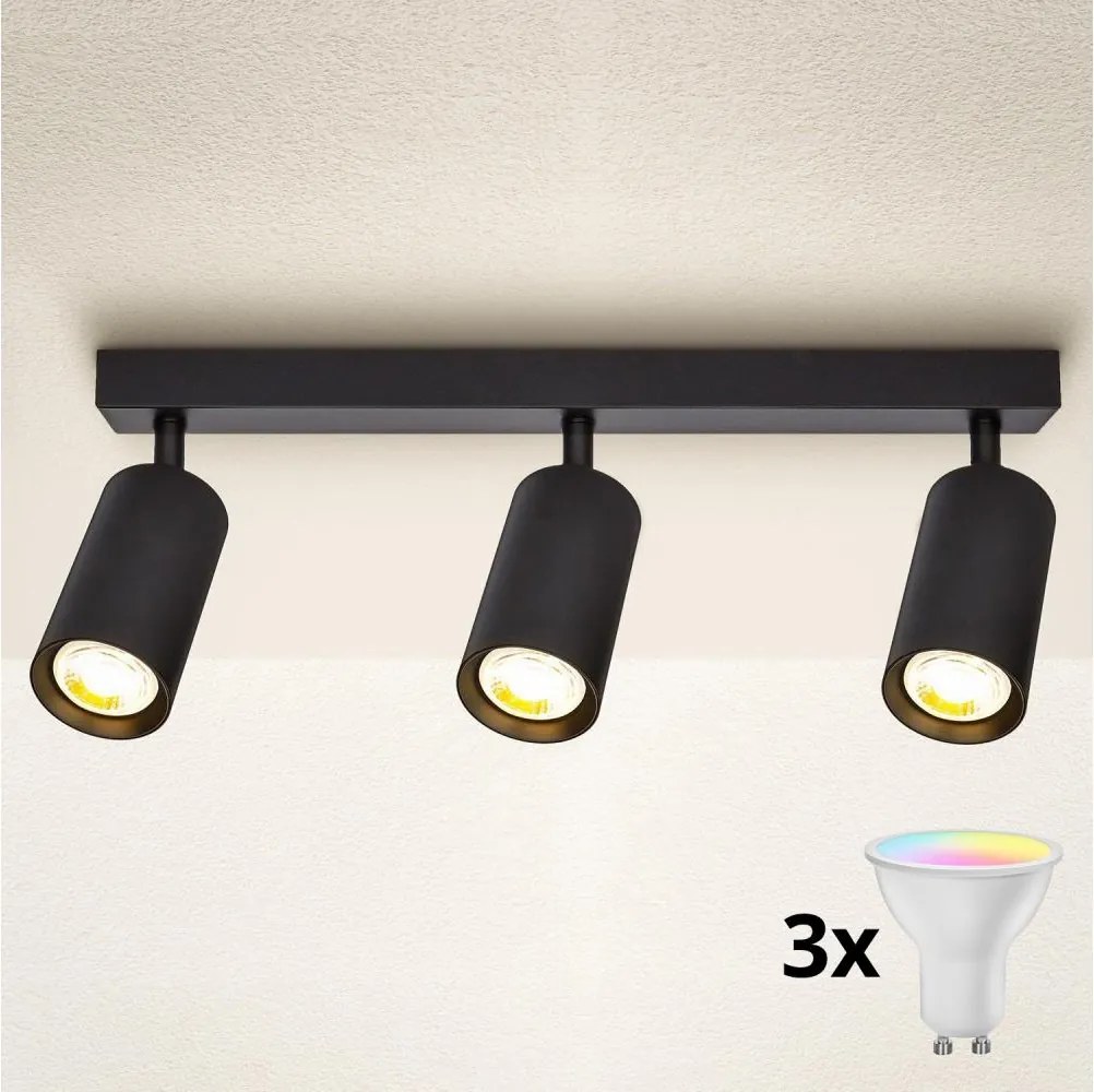 Brilagi - LED dimmelhető spotlámpa SELE 3xGU10/6W/230V fekete