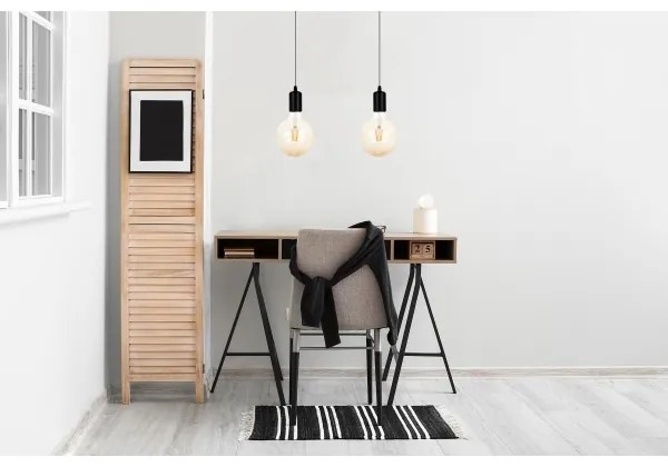 Csillár zsinóron MIROS 2xE27/60W/230V fekete