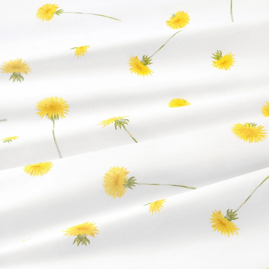 Goldea kör alakú pamut terítő - pitypangok Ø 150 cm