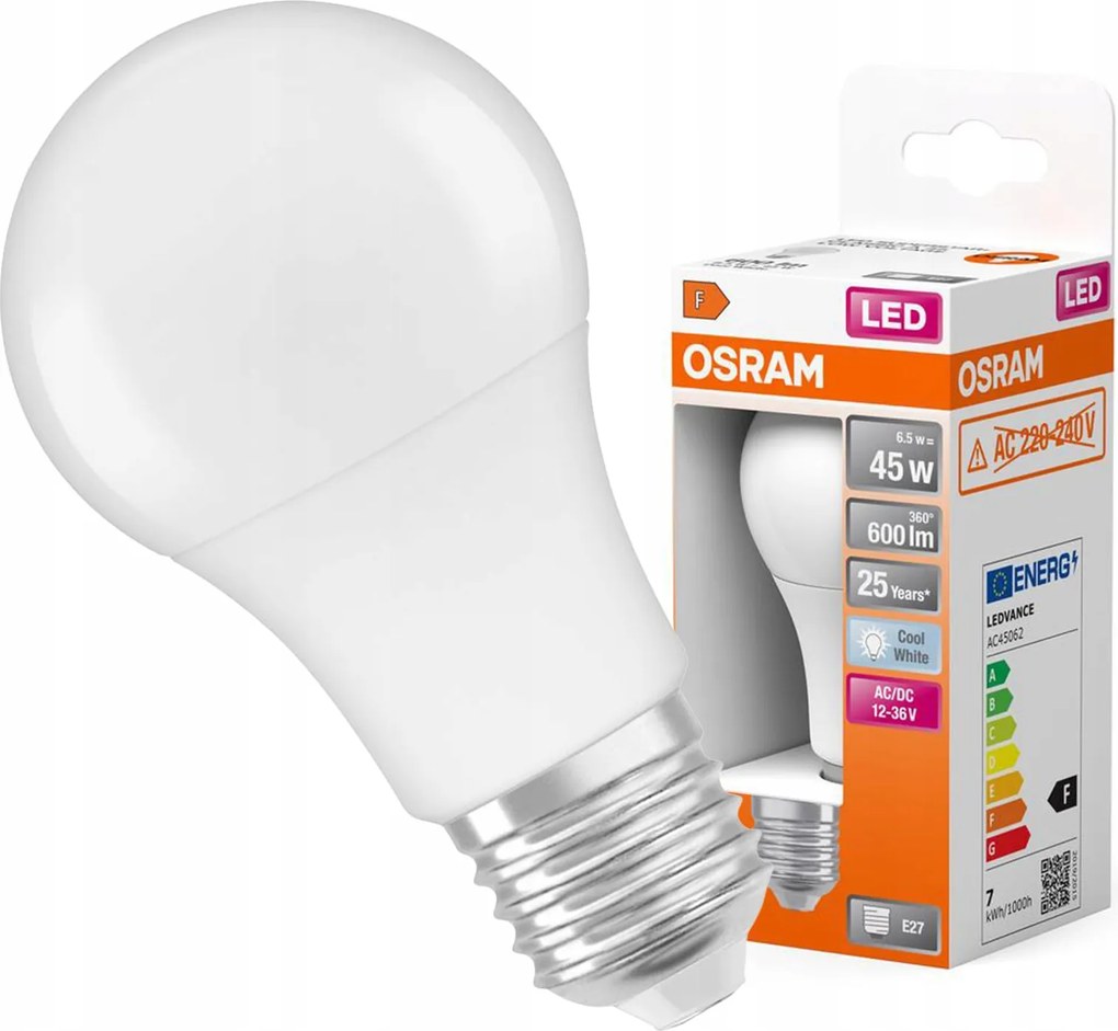 Led izzó A60 E27 6.5W 45W 600lm 4000K Semleges 200° Star Classic