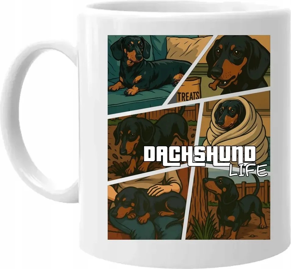 Ajándék bögre Dachshund life tacskó élet