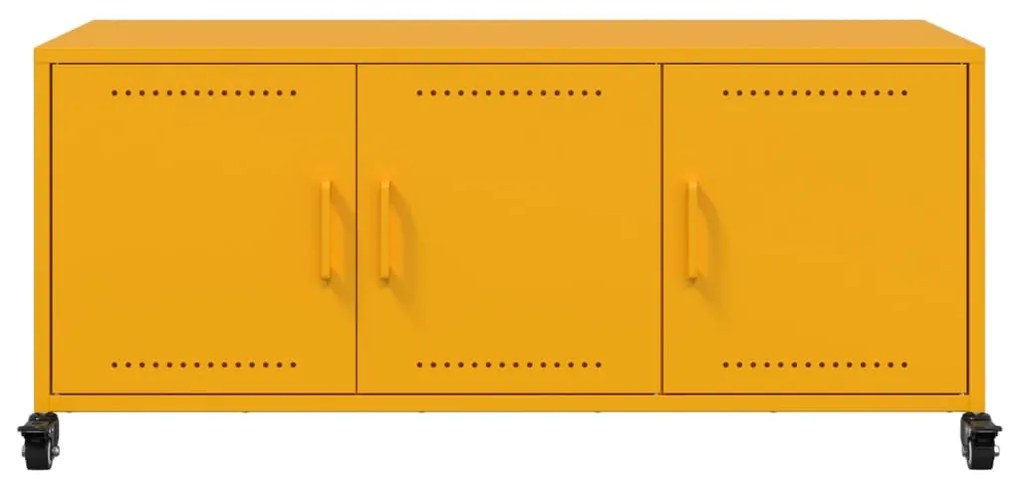 mustársárga acél TV-szekrény 100,5 x 39 x 43,5 cm
