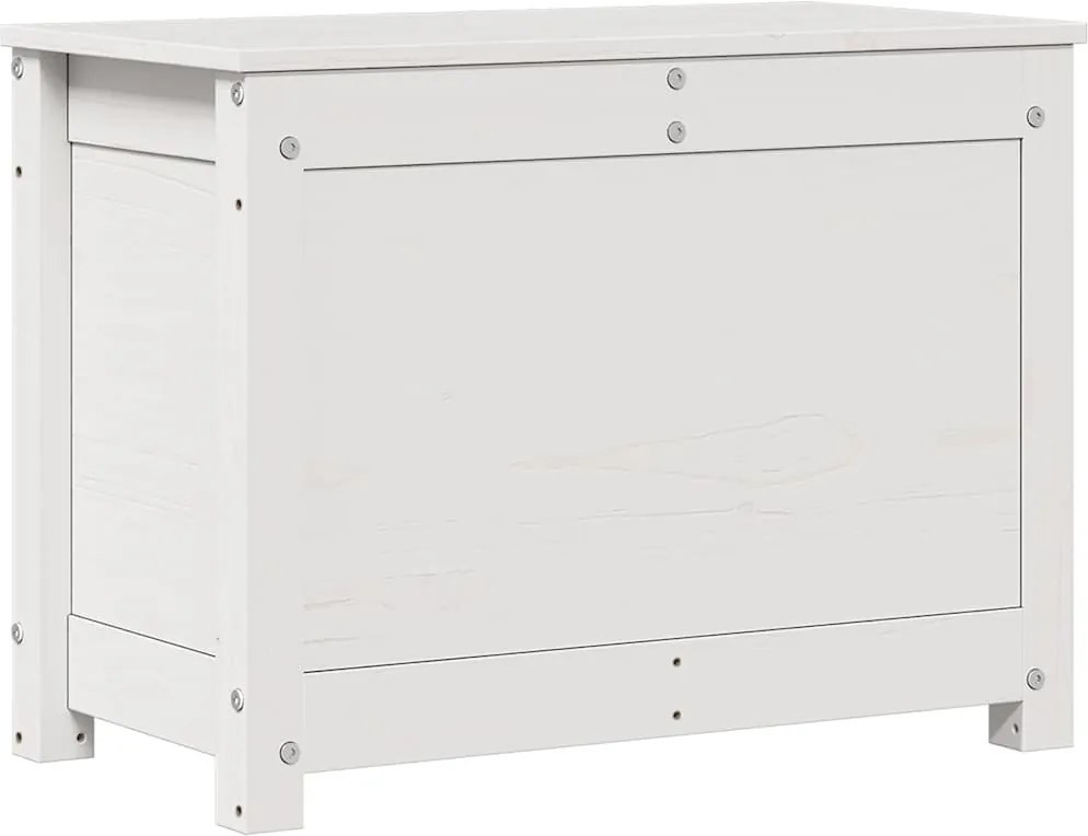 vidaXL fehér tömör fenyőfa tárolóláda 60x32x45,5 cm