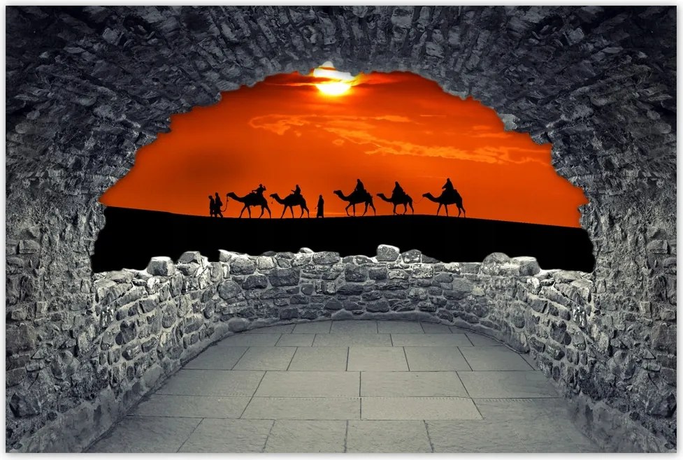 Poszterek 60x40 Karaván naplemente