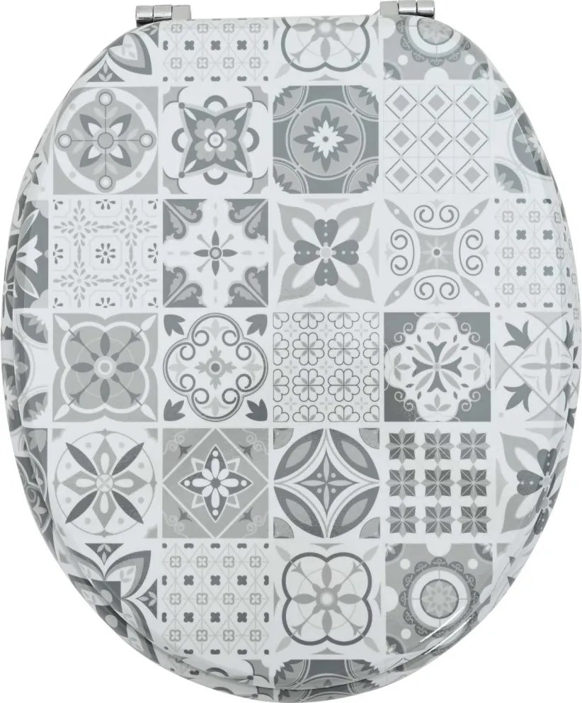 Lágy záródású WC ülőke Szürke 44 x 38 cm MDF lap
