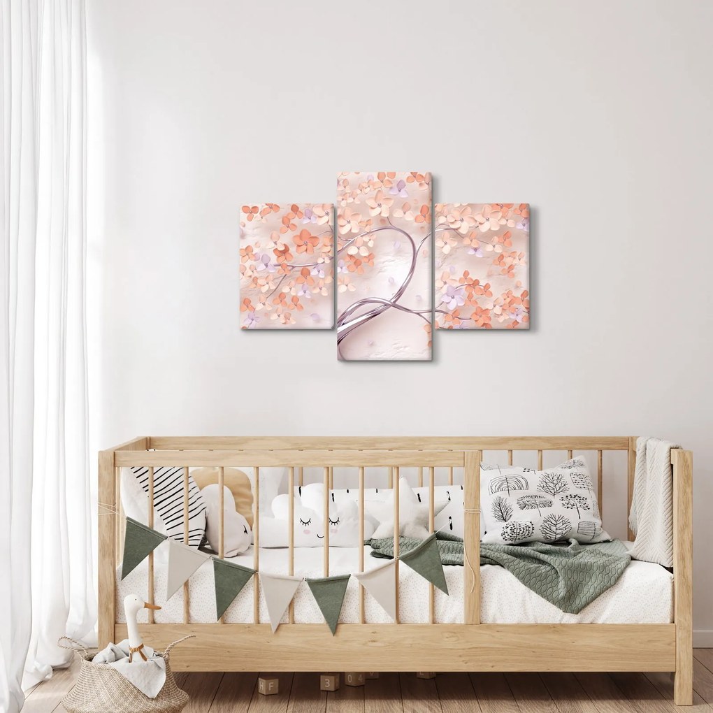 Vászonkép - Korallvirágok fája, absztrakt (90x60 cm)