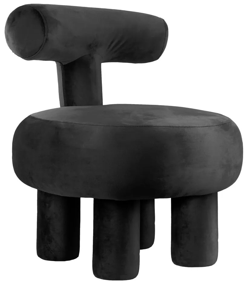 Fekete bársony fotel Abrazo – Leitmotiv