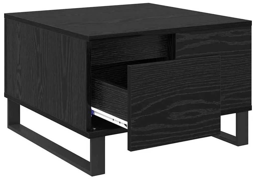 Dohányzóasztal fiókkal Musta tammi 55 x 55 x 36.5 cm Faanyag