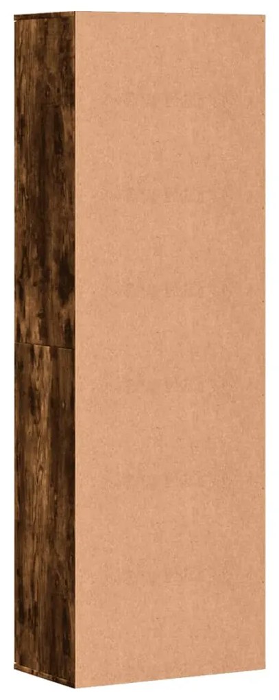 Füstös tölgy színű szerelt fa magasszekrény 60 x 35 x 180 cm