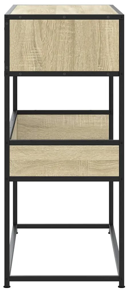 sonoma tölgy színű szerelt fa tálalóasztal 90x35x80 cm