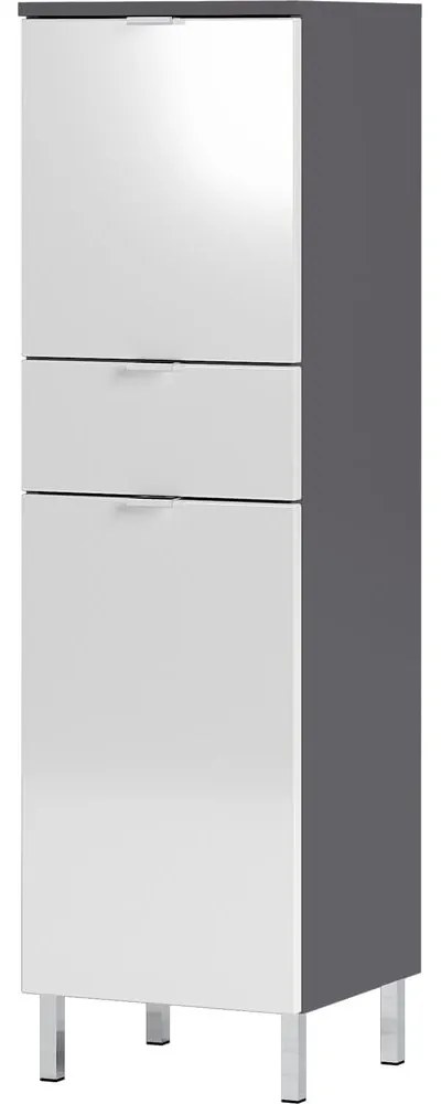 Mauresa fehér-szürke szekrény, magasság 120 cm - Germania