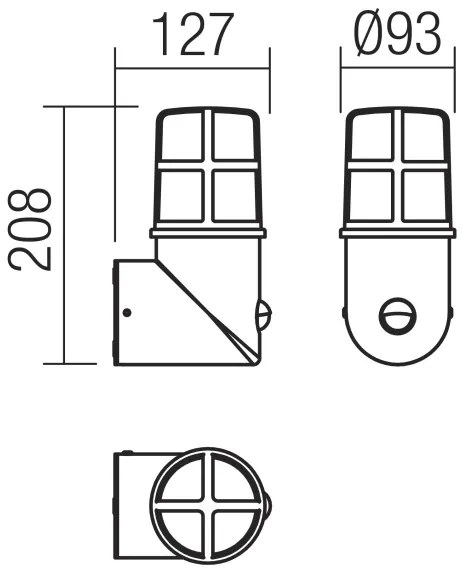 Redo 90199 - Kültéri lámpa érzékelővel TRITON 1xE27/28W/230V IP54 sárgaréz