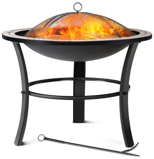 monzana® Fuego tűzrakóhely Ø76 cm - mozaik