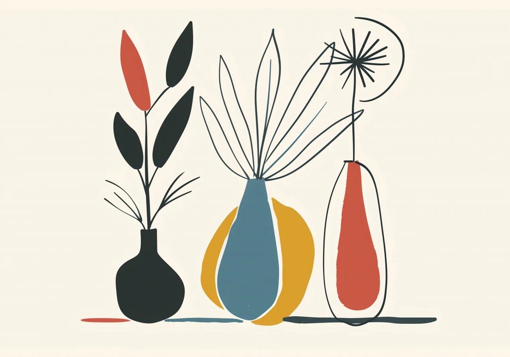 Poszter 100x70cm Virágos minták