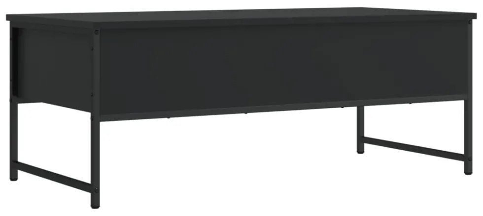 fekete szerelt fa dohányzóasztal 101x49x39,5 cm