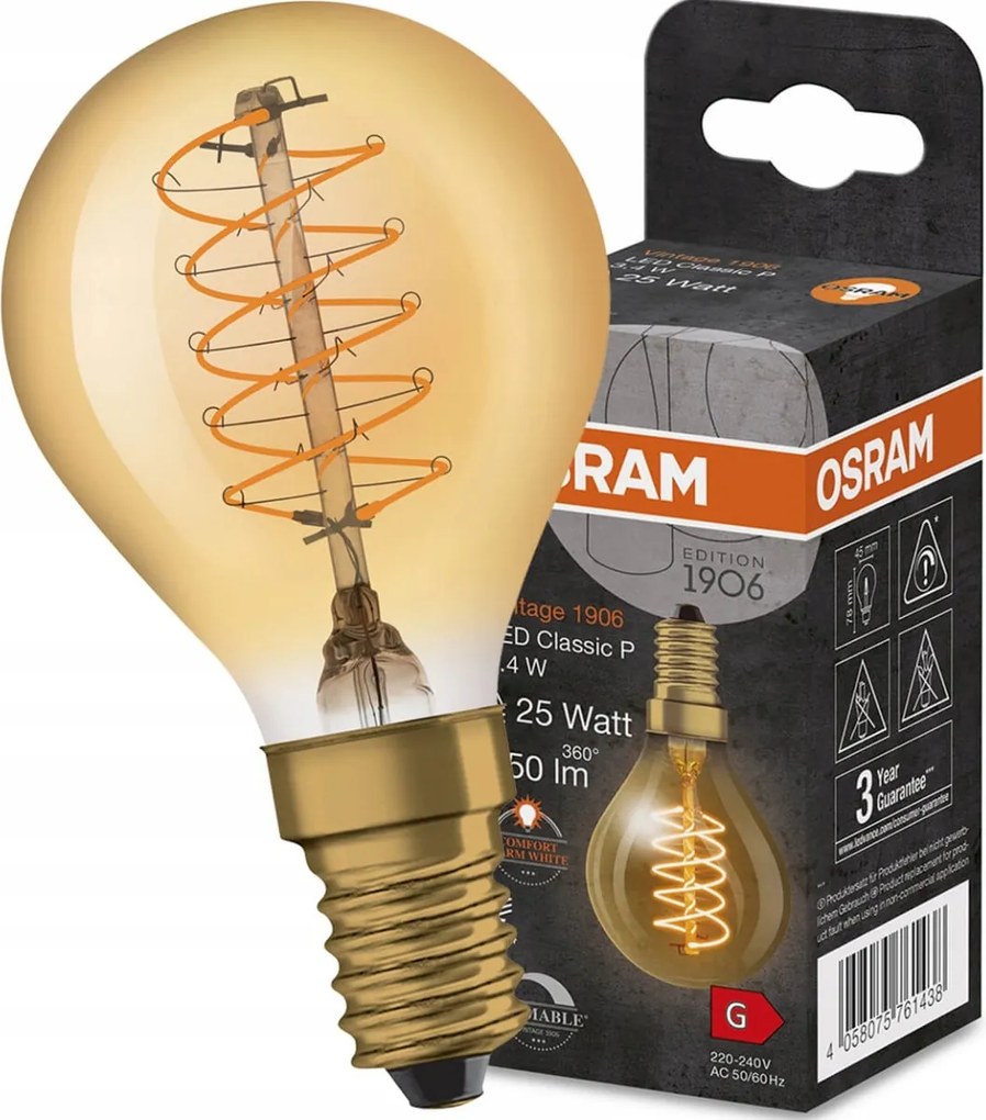 Dekoratív Led izzó E14 3,4W Tompítható Osram