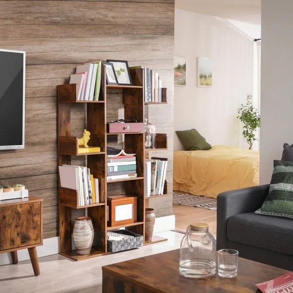 NAVARO barna könyvespolc