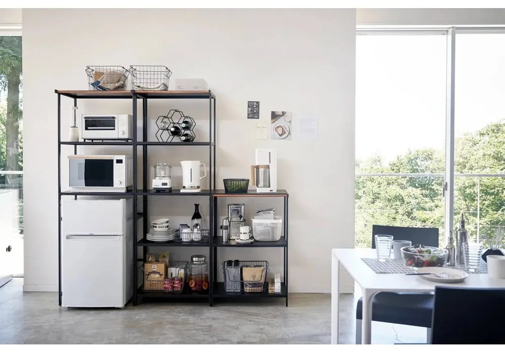 Matt fekete acél polcos állvány 60x90x46,5 cm Tower – YAMAZAKI