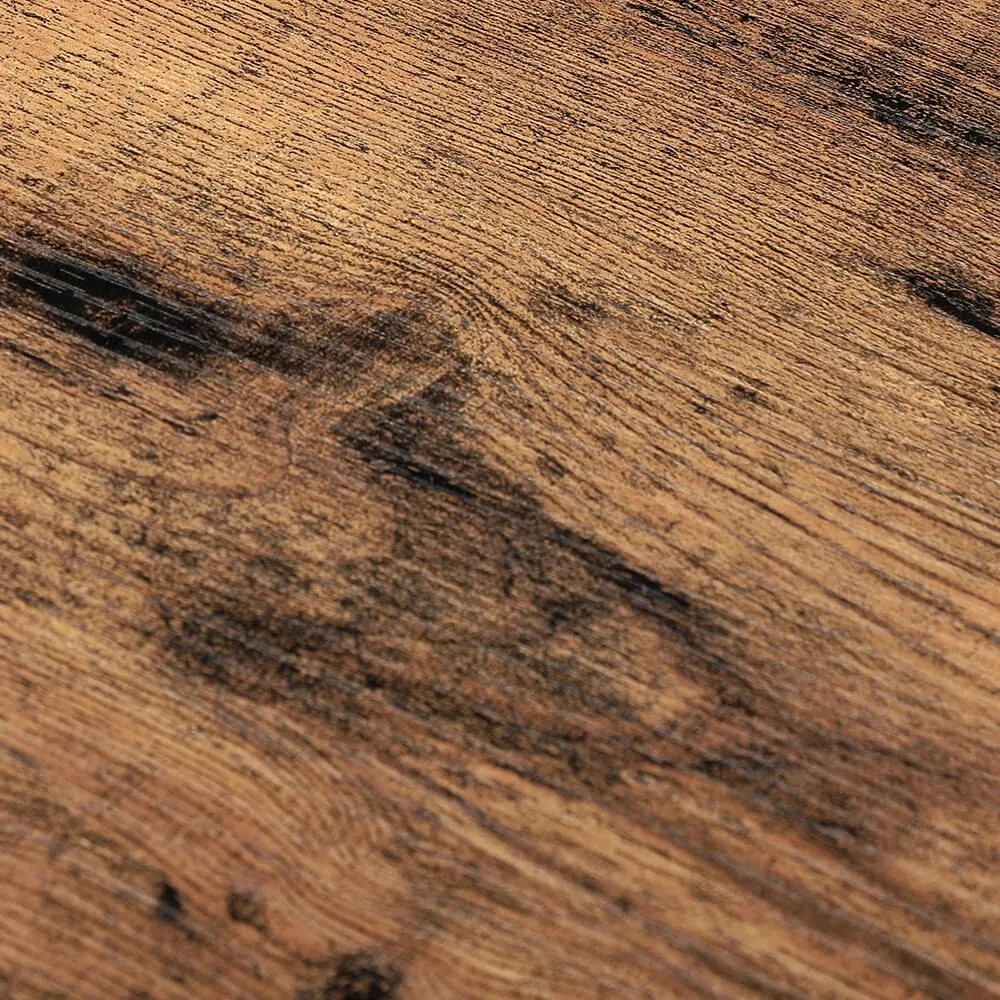 INDY előszobai pad cipőtartóval, 73x30x45cm, barna/fekete Vasagle