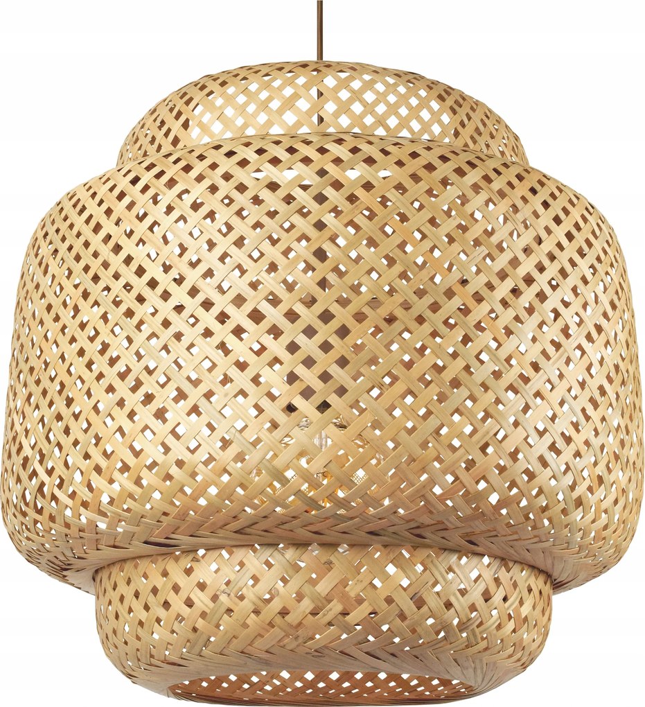 Mennyezeti Lámpa Függő Bambusz Boho Fonott Természetes 40cm x 175 585-400x1