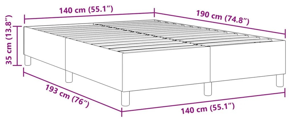 Boxspring Ágy Világosszürke Zöld 140x200 cm Pamut Szövet