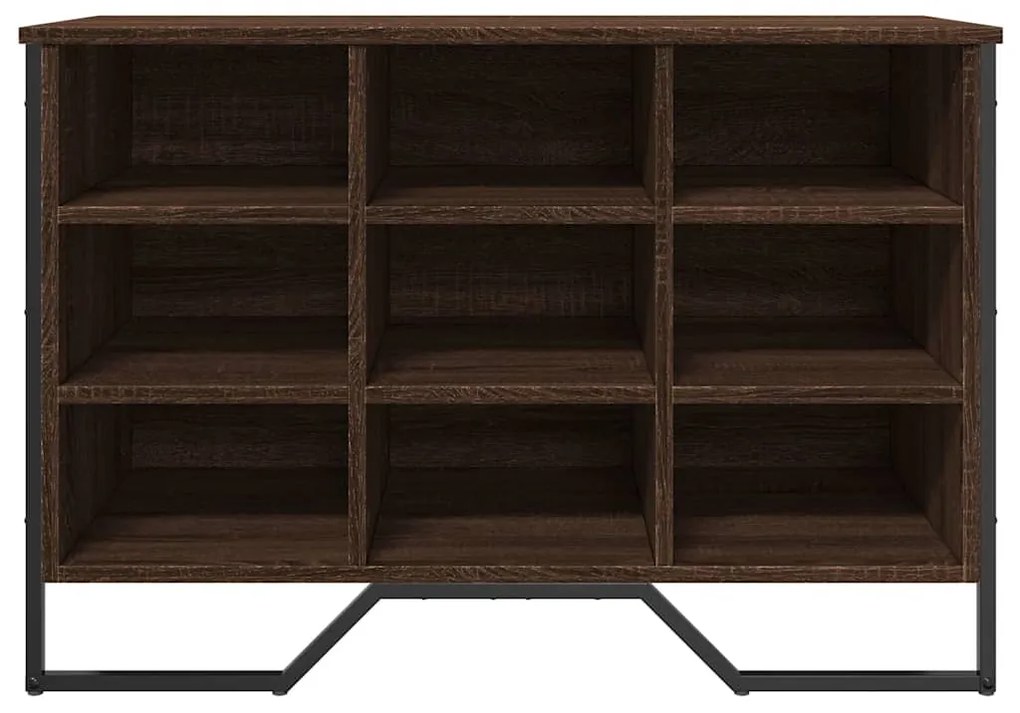 barna tölgy színű szerelt fa cipősszekrény 90 x 38 x 61,5 cm