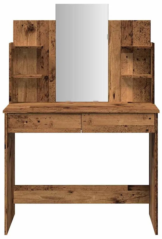 öltözőasztal tükörrel régi fa 96x39x142 cm