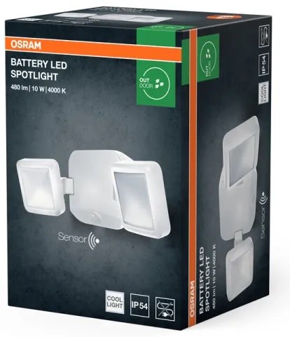 Osram - BATTERY LED kültéri fali reflektor érzékelővel 2xLED/5W/4xD IP54