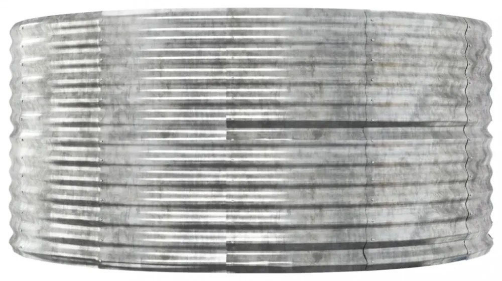 ezüstszínű horganyzott acél kerti magaságyás 140x140x68 cm