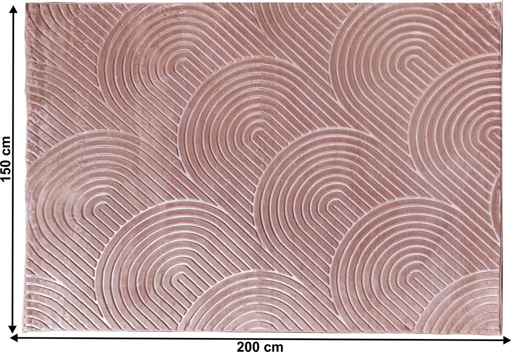 Szőnyeg, rózsaszín, 150x200, LUVRE