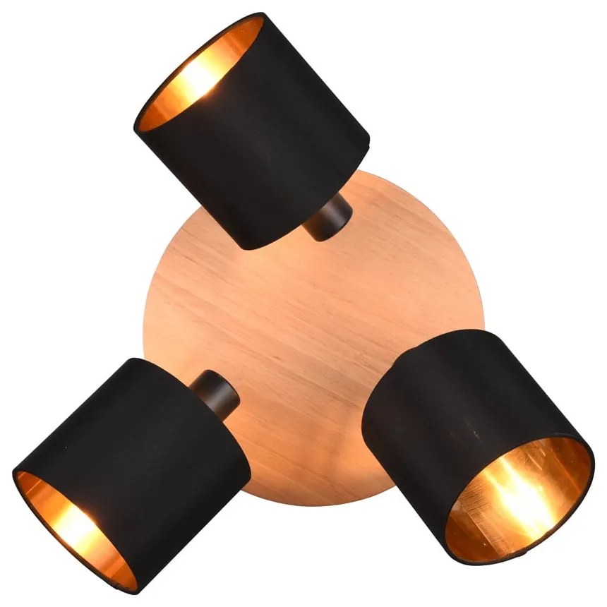 Fekete-natúr színű spotlámpa ø 12 cm Tommy – Trio