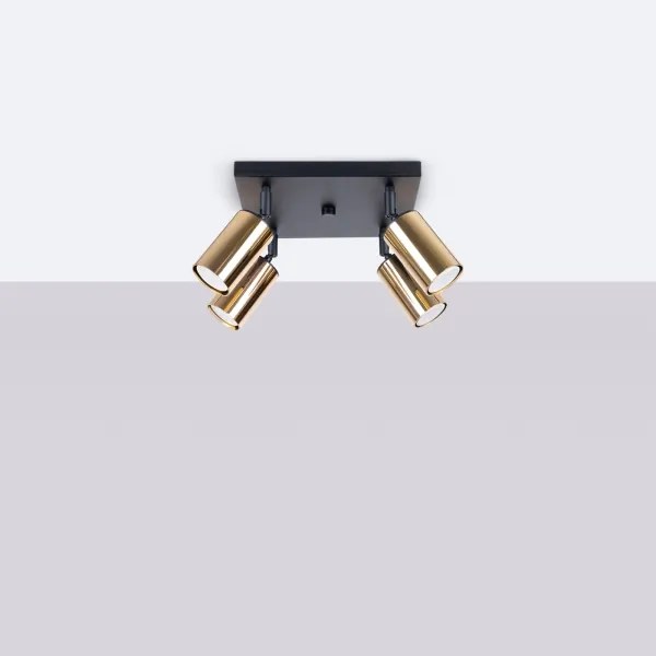 Sollux SL.1386 - Spotlámpa WINX 4xGU10/10W/230V fekete/arany