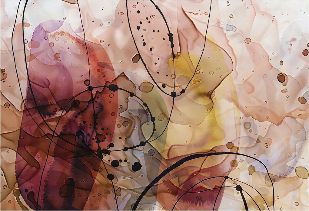 Dekoratív fali tapéta 3D hatással Absztrakt harmónia 152x104 Ragasztó