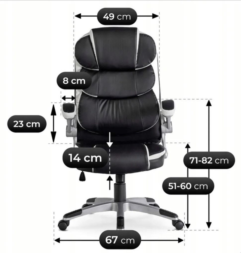 Forgószék fekete színben, műbőr kárpittal. LIVERPOOL