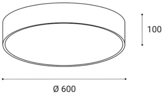 LED2 - MONO LED mennyezeti lámpa 60W 230V 3000/4000K fekete