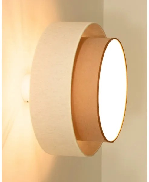 Felületre szerelt csillár NATIA 1xE27/60W/230V fehér/barna